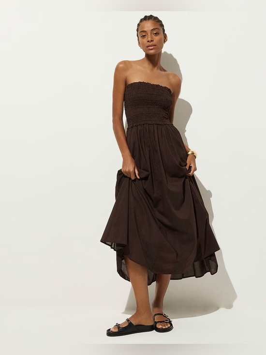 J. Crew Dresses & Skirts - J.Crew Smocked maxi dress in cotton voile in inky espresso